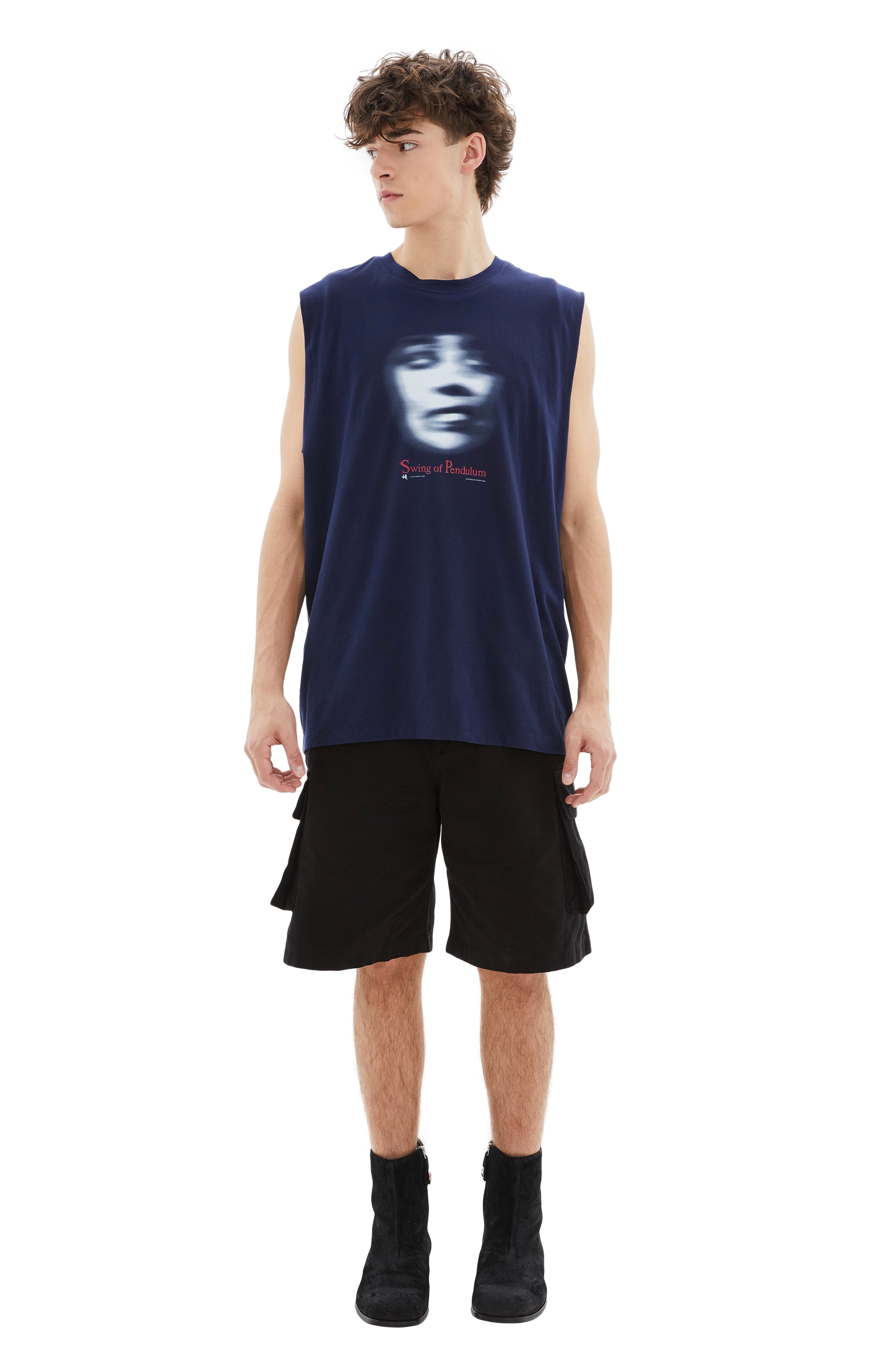 Our Legacy Reversible Gravity Tank Top - Navy/Grey | Garmentory