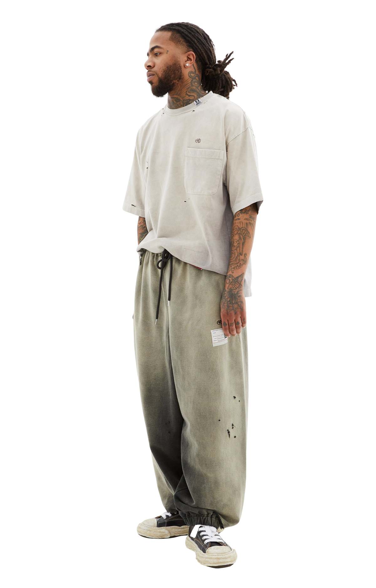 Mihara Yasuhiro Sun Faded Pants - Black | Garmentory