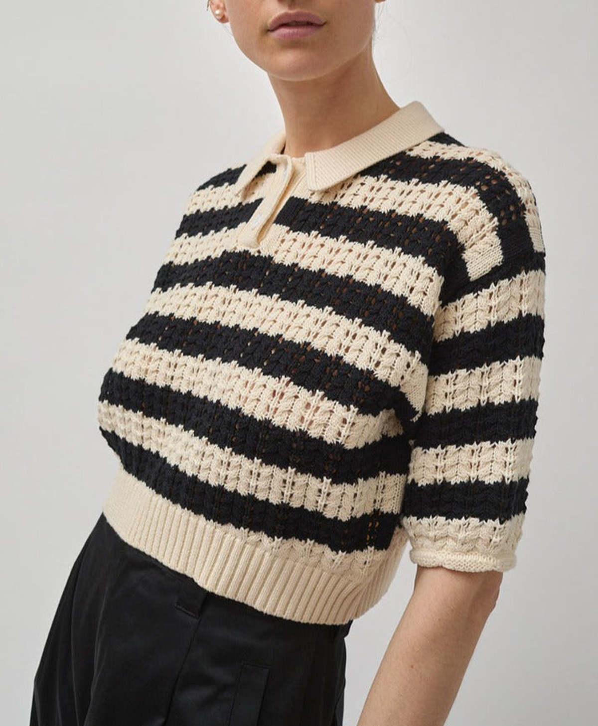 No.6 Porto Polo - Black/White | Garmentory
