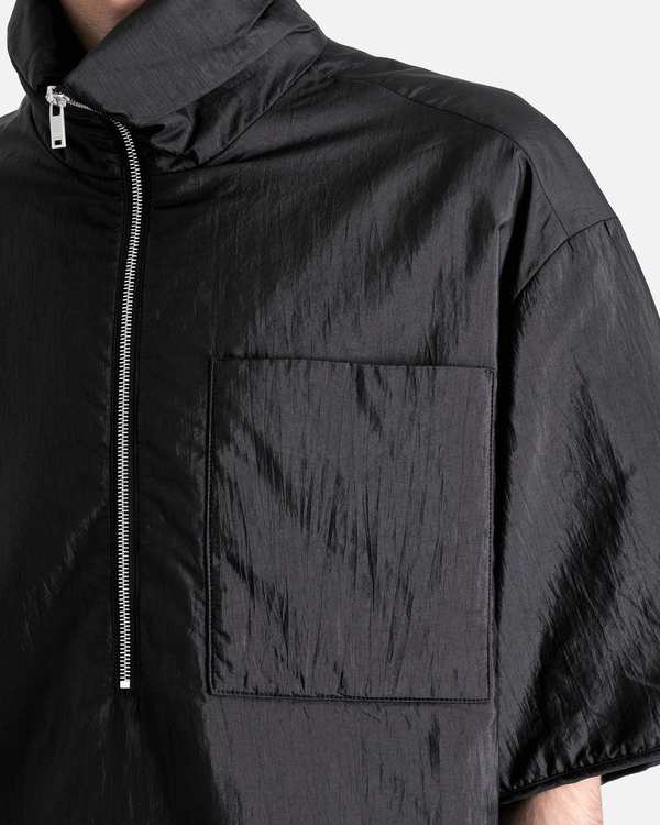 Jil Sander Silk and Nylon Canvas Padded Shirt - Black | Garmentory