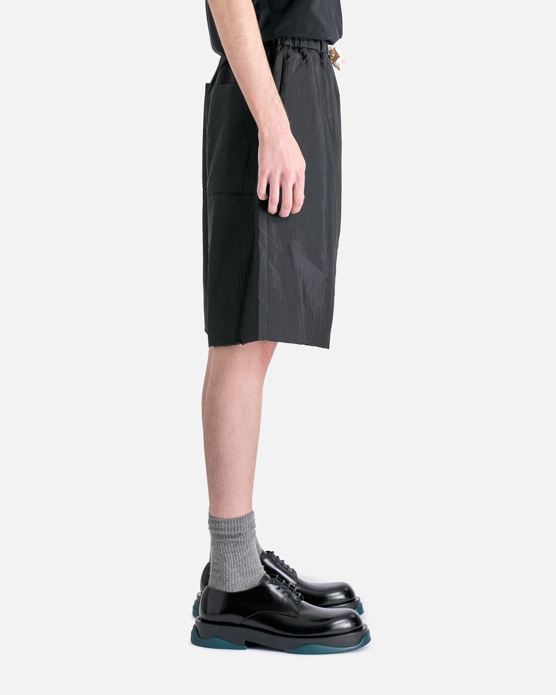 Jil Sander Silk and Nylon Canvas Short Trousers - Black