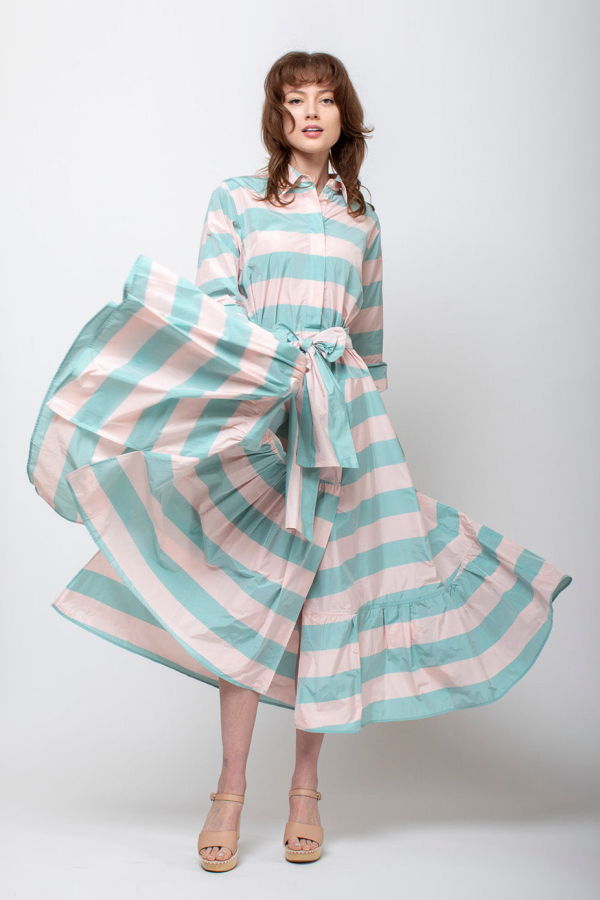 Odeeh Taffeta Dress - Sorbet Stripe