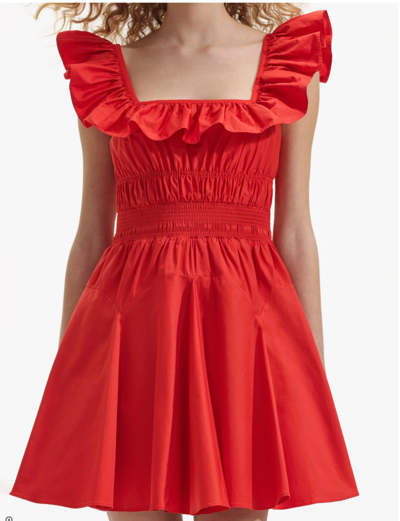 self portrait red taffeta mini dress Knit Bow Mini Dress