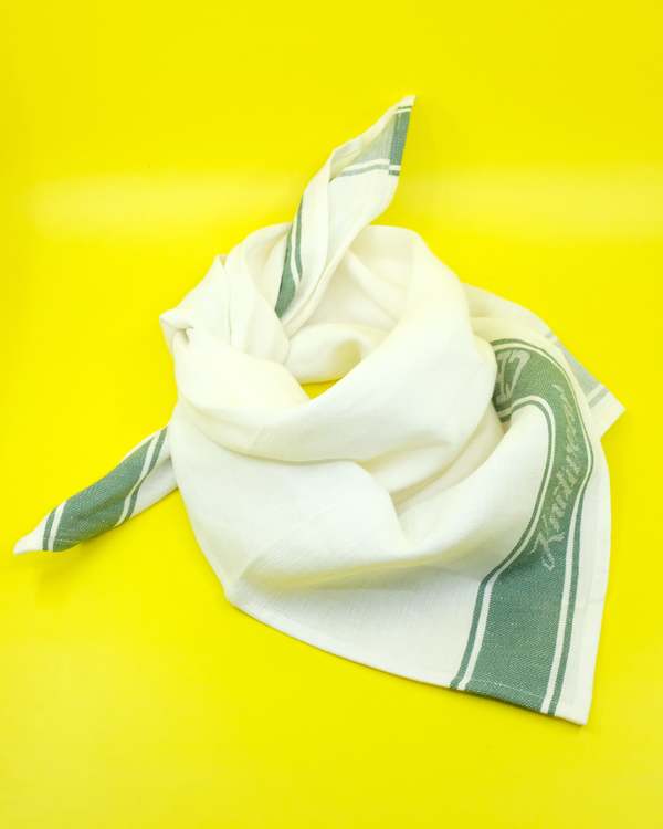 Cecile Tulkens Linen Glass Cloth Tea Towel - White