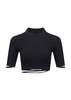 THE BLENDER Black Mock Neck Top - Black - Thumbnail 4