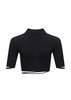 THE BLENDER Black Mock Neck Top - Black - Thumbnail 5