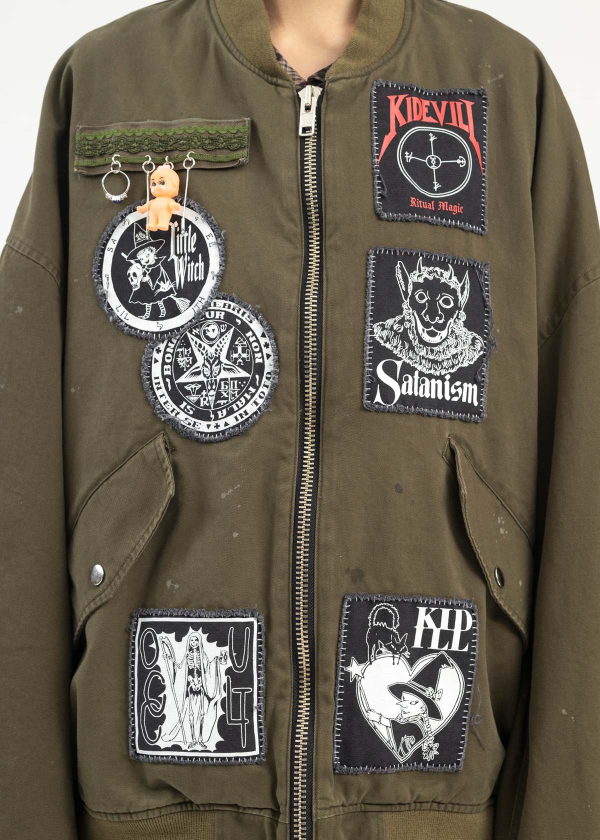Kidill Men's Black Patch Ma-1 Jacket | Forces Jackets