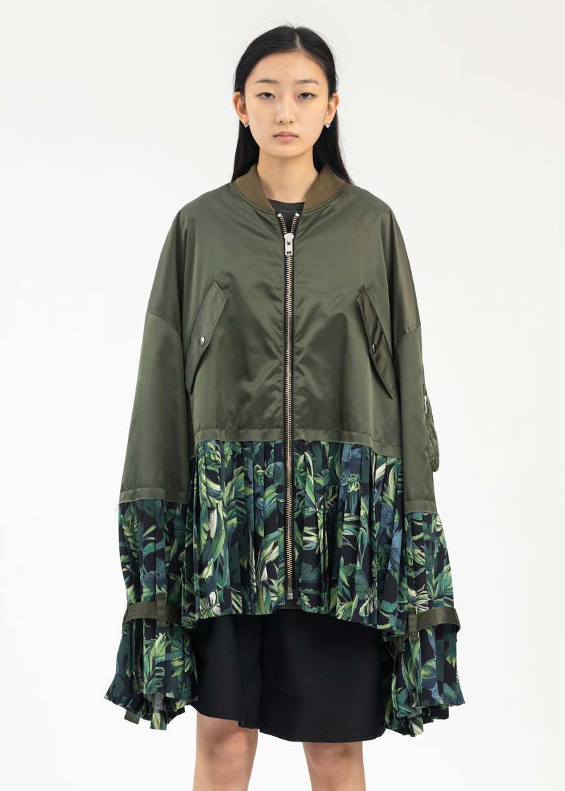 KIDILL】 PLEATED MA-1JACKET Kidill PLEATED MA 1 JACKT - KHAKI