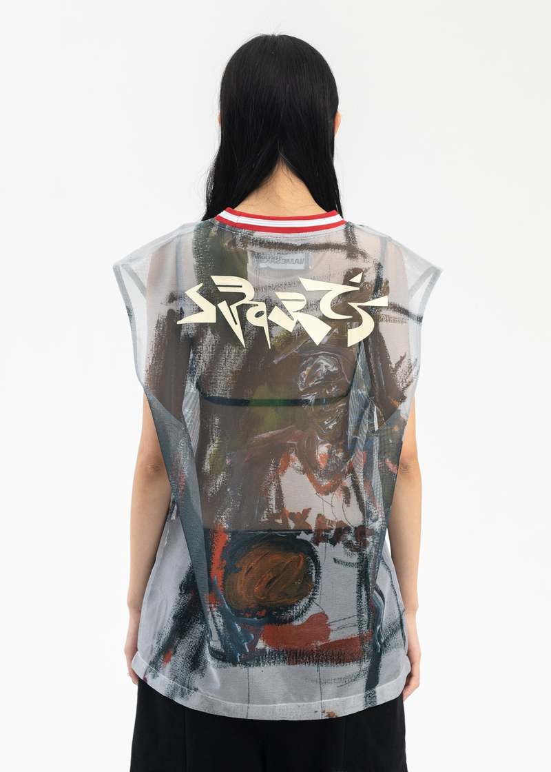 NAMESAKE IVERSON CHAUNCEY GRID MESH TANK - MULTICOLOR | Garmentory