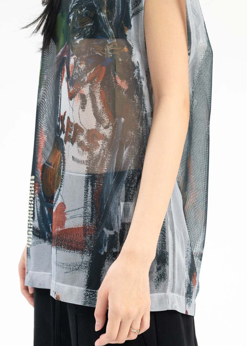 トップス NAMESAKE CHAUNCEY GRID MESH TANK MULTICOLOR-JORDAN-CHAUNCEY-