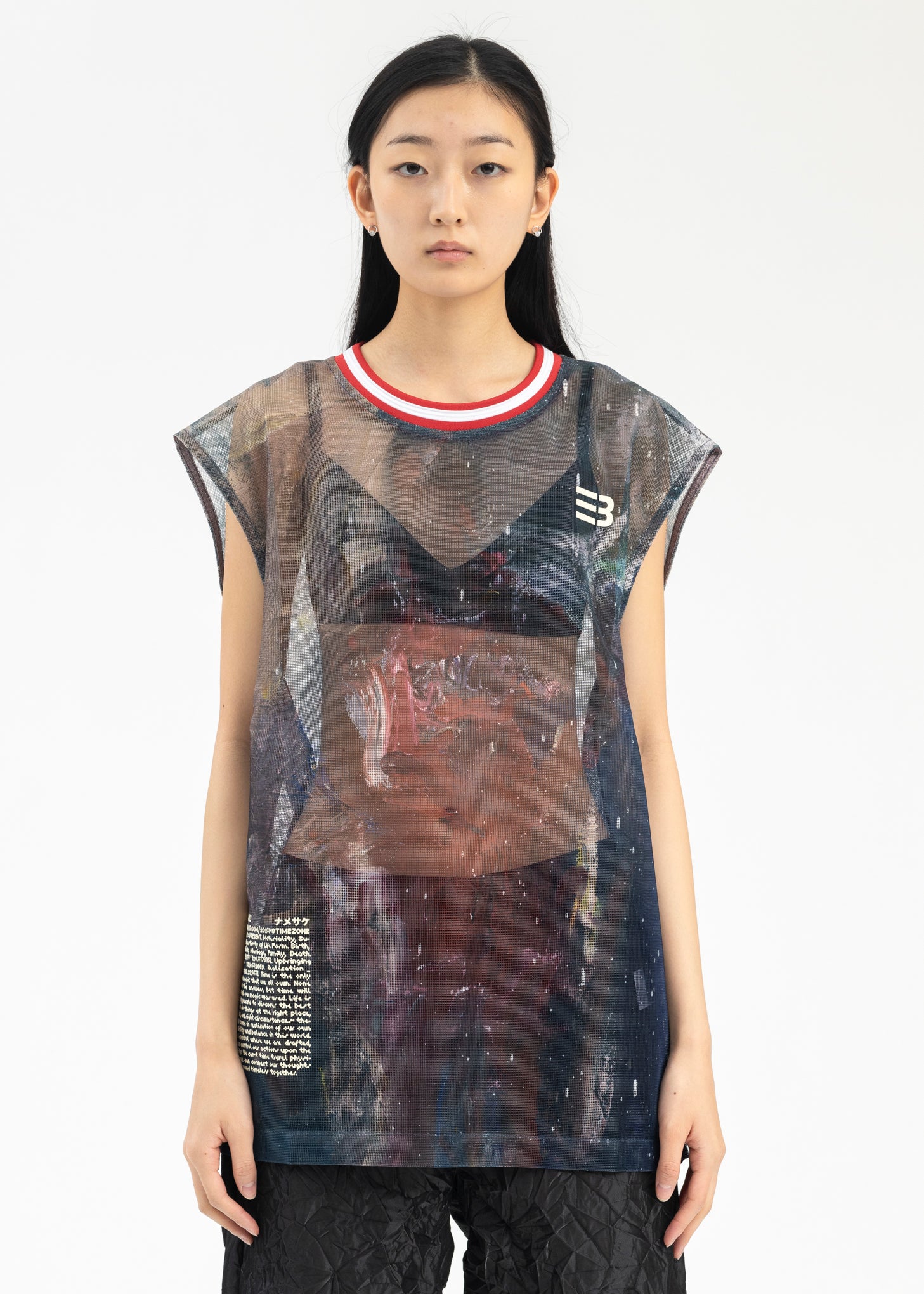 トップス NAMESAKE CHAUNCEY GRID MESH TANK NAMESAKE JORDAN CHAUNCEY GRID MESH TANK - MULTICOLOR
