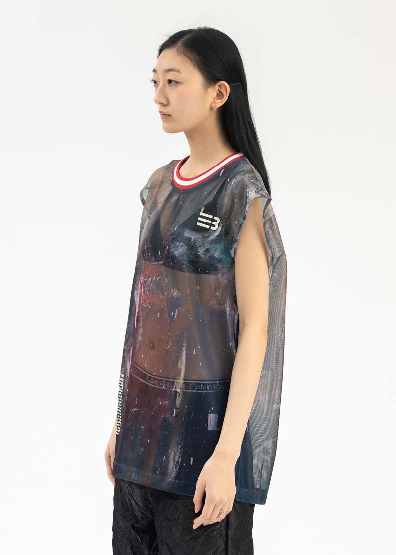 NAMESAKE JORDAN CHAUNCEY GRID MESH TANK - MULTICOLOR