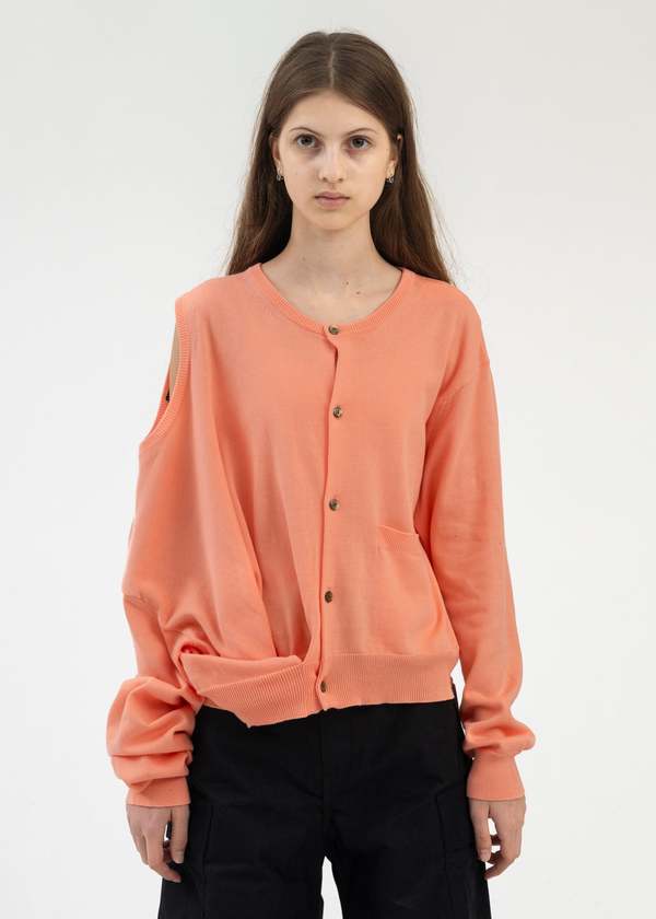 Doublet PINK AI IMAGE GENERATION MISTAKE KNITWEAR - Coral Pink 