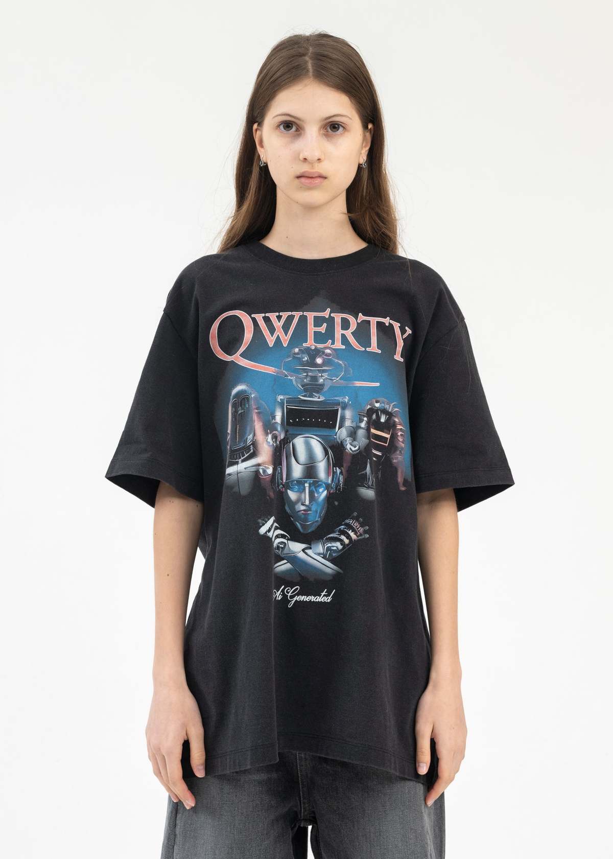 Doublet ANDROID PRINT T SHIRT - BLACK | Garmentory