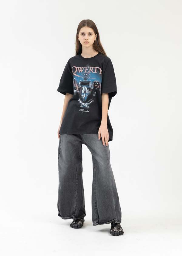 Doublet ANDROID PRINT T SHIRT - BLACK | Garmentory