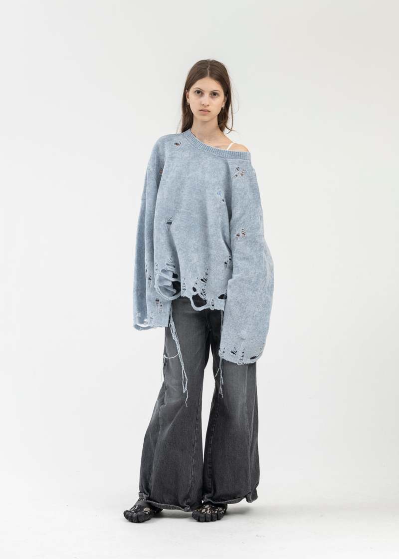 Doublet ROBOT LEGS DENIM PANTS - BLACK | Garmentory