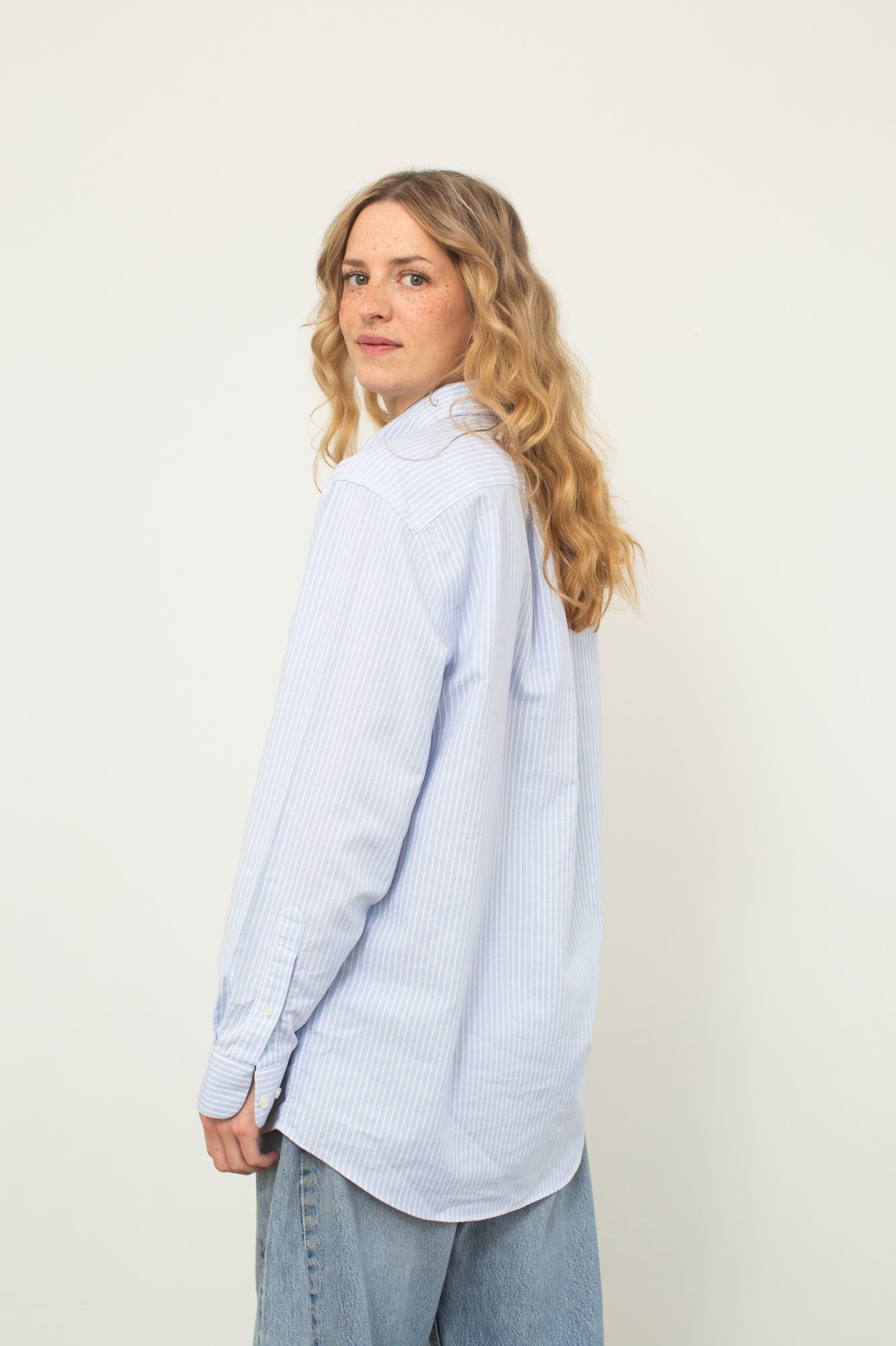 Blue Summer Stripe Button Down
