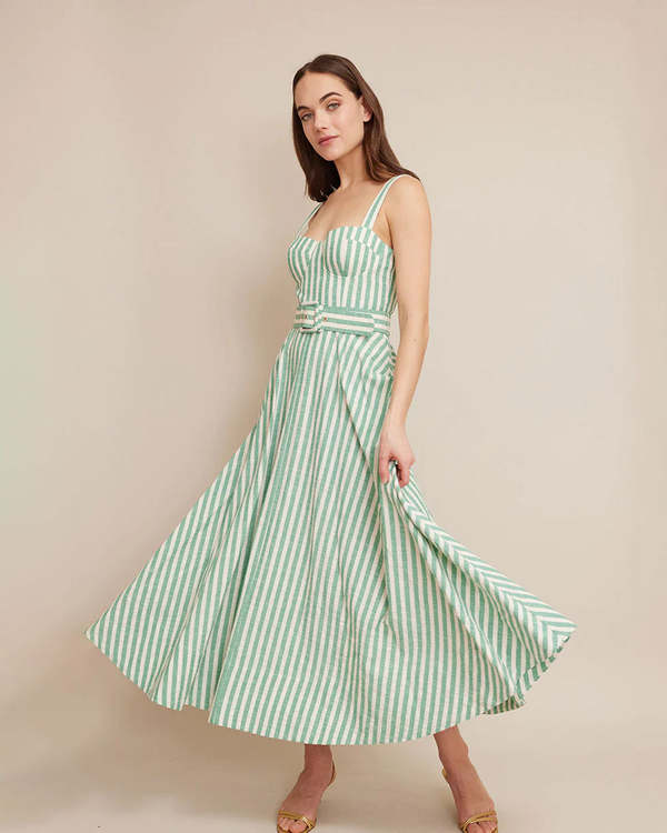knee length dresses for ladies Calypso Dress in Margaux Bloom Blue 2 main image 1
