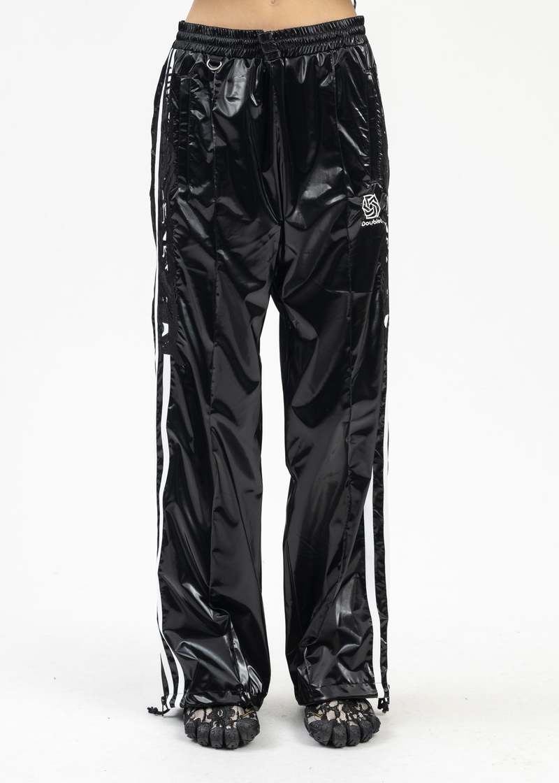 Doublet LAMINATE TRACK PANTS - BLACK | Garmentory