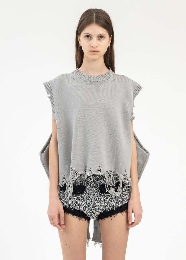 Doublet 2way Sleeve Sweater - Grey | Garmentory