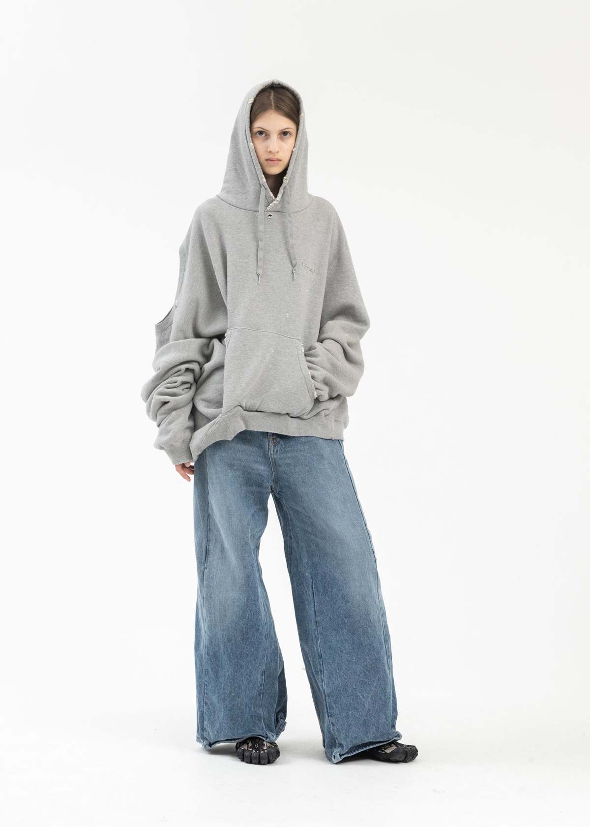 Doublet Ai Image Generation Mistake Hoodie - Grey | Garmentory