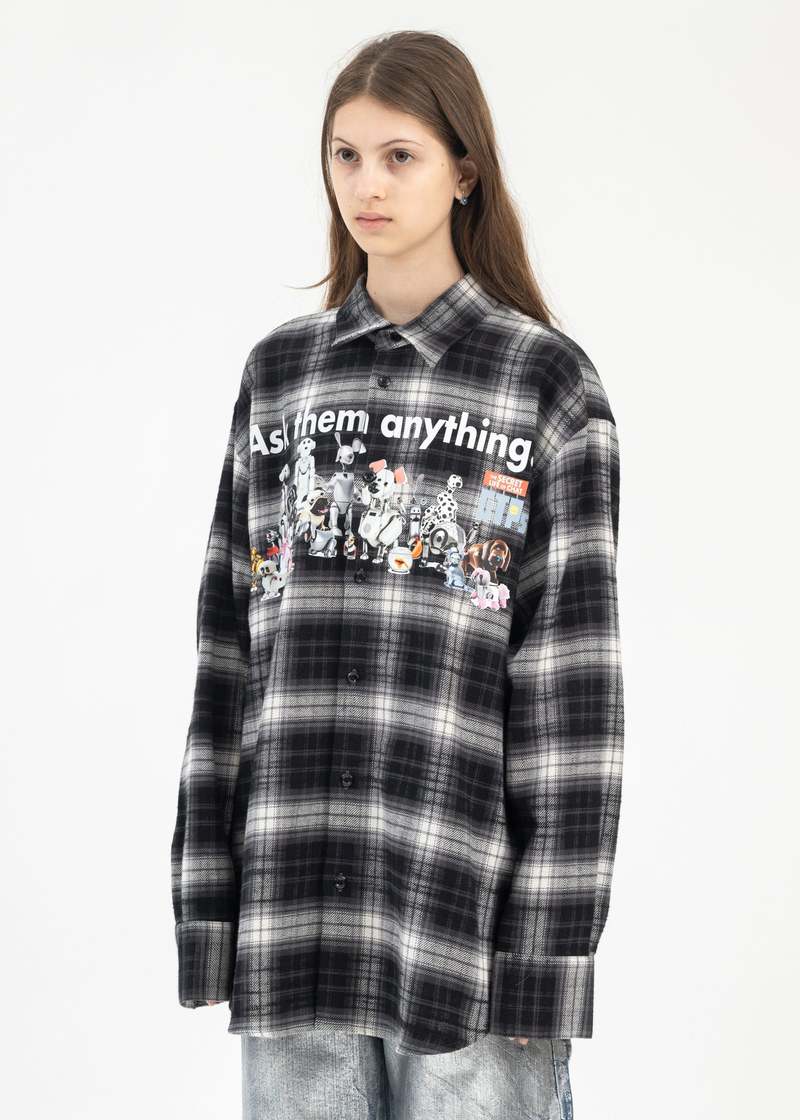 Doublet X Pz Today Pet Robot Shirt - Grey Multi | Garmentory 