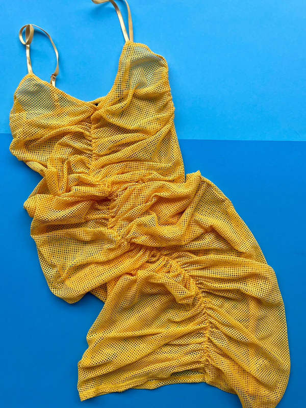Only Hearts Sonja Fishnet Slip Dress - Sunny | Garmentory Only Hearts Sonja Fishnet Slip Dress - Sunny | Garmentory