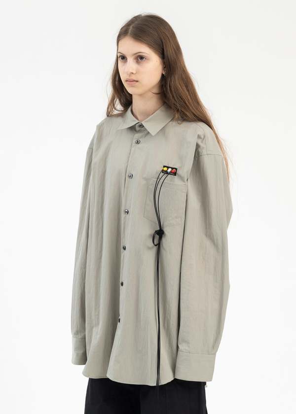 トップス doublet 24SS RCA CABLE EMBROIDERY SHIRT Doublet Rca Cable Embroidery Shirt - Grey | Garmentory