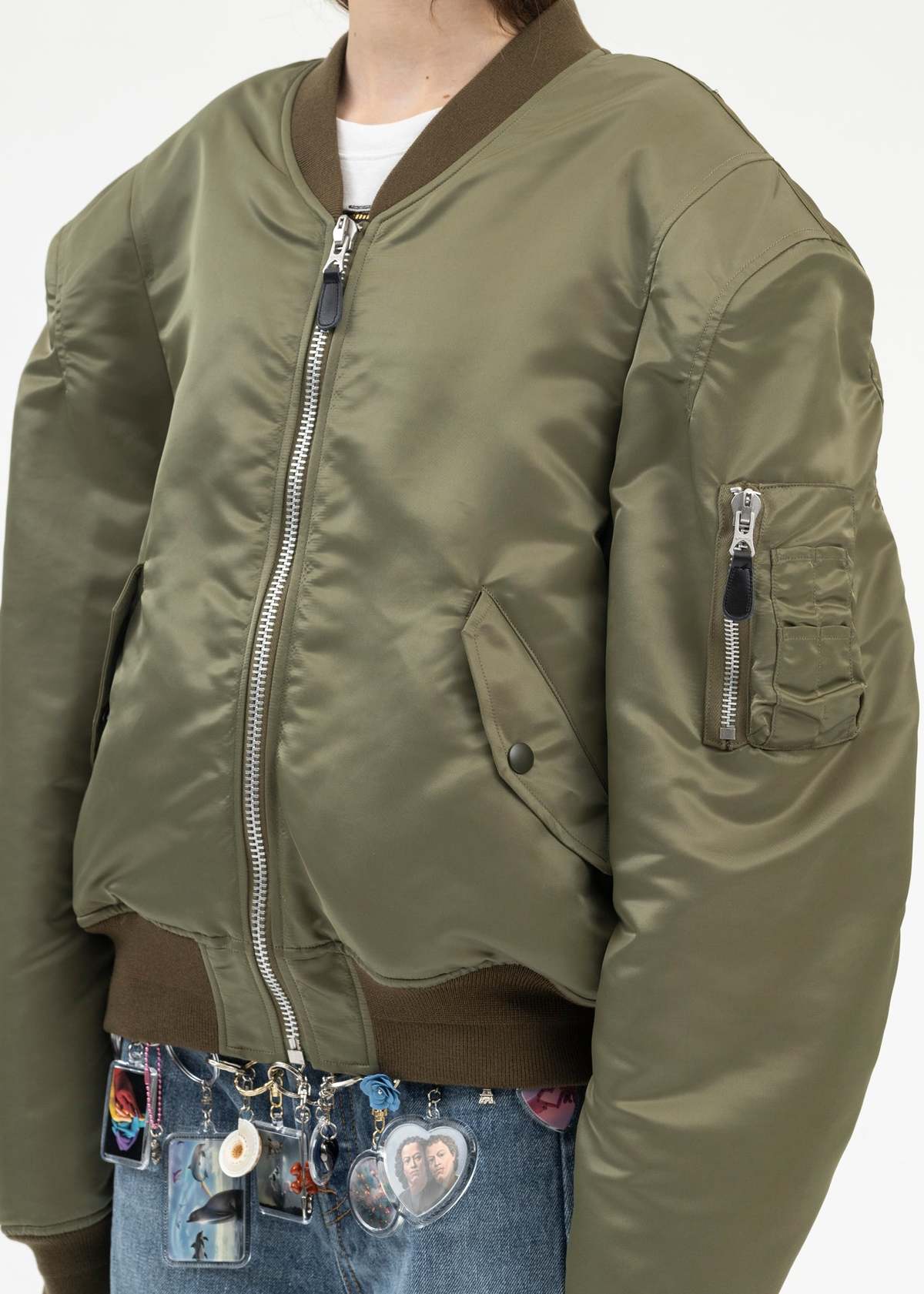 Doublet KHAKI ROBOT SHOULDER BOMBER JACKET - Khaki | Garmentory