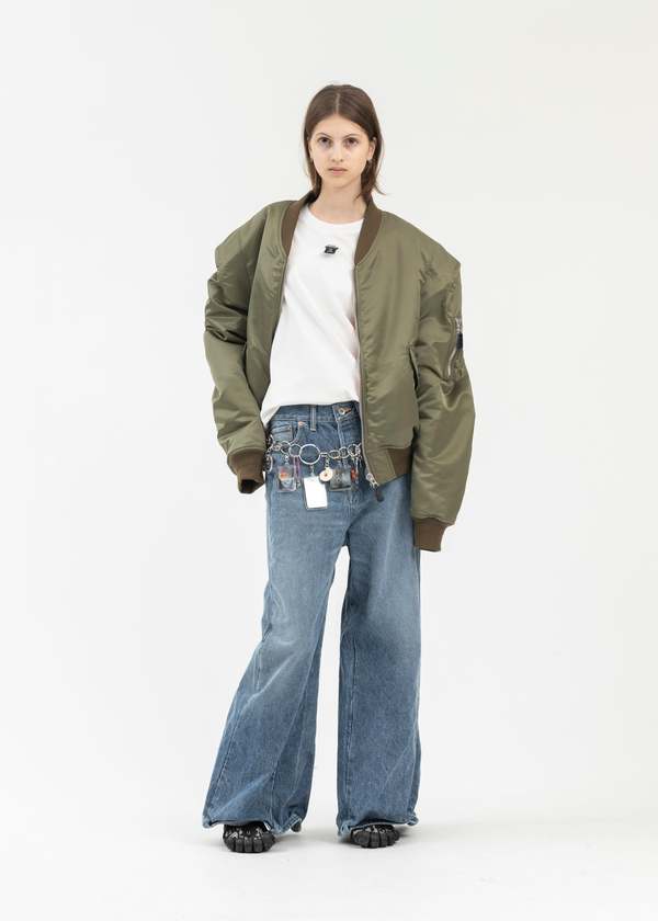 Doublet KHAKI ROBOT SHOULDER BOMBER JACKET - Khaki | Garmentory