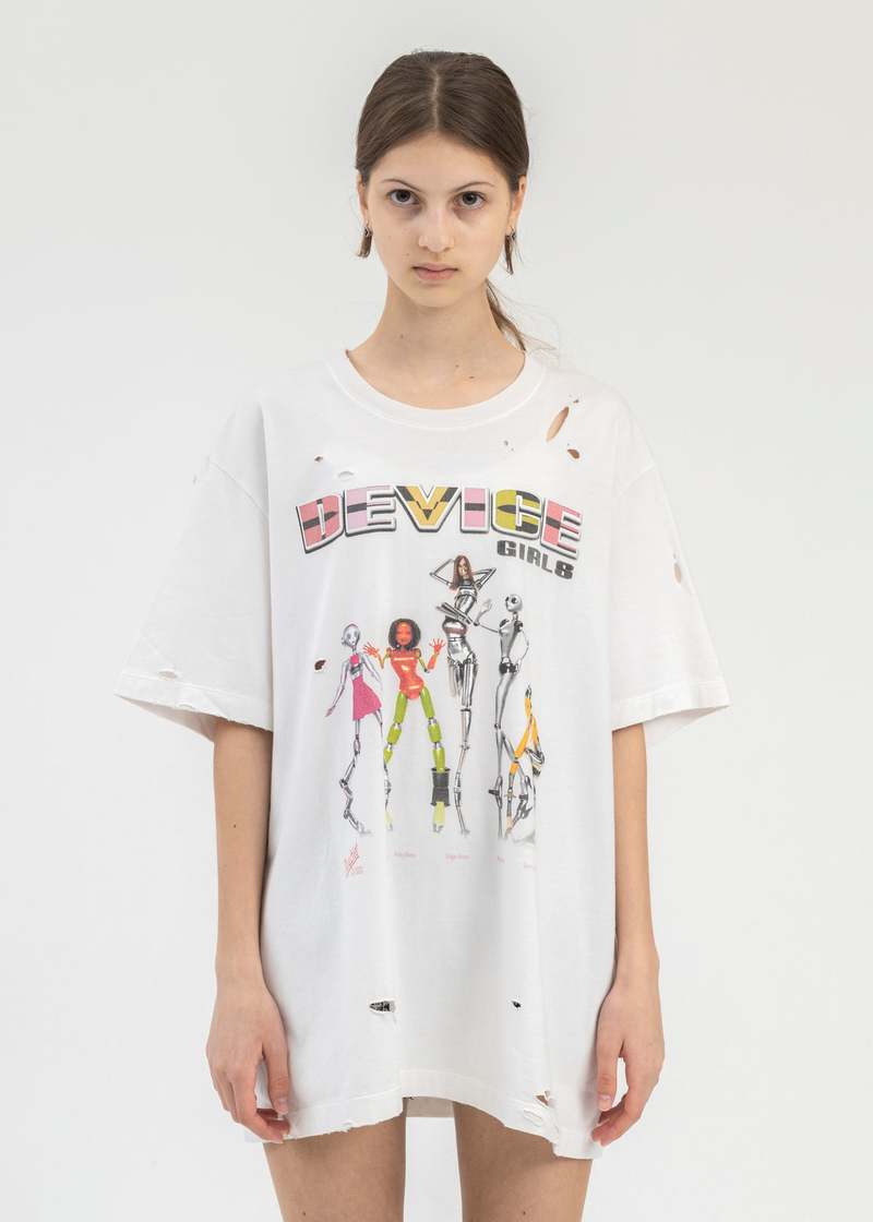 Doublet x PZ TODAY DEVICE GIRLS T SHIRT - WHITE | Garmentory