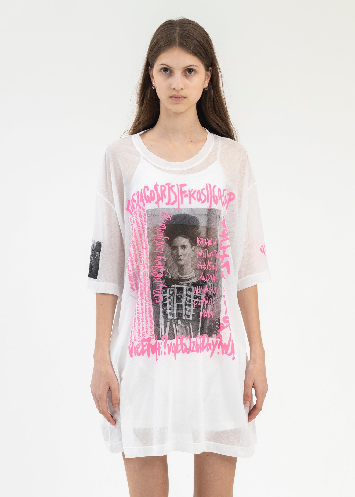 Doublet SEE THROUGH PRINT T SHIRT - WHITE | Garmentory