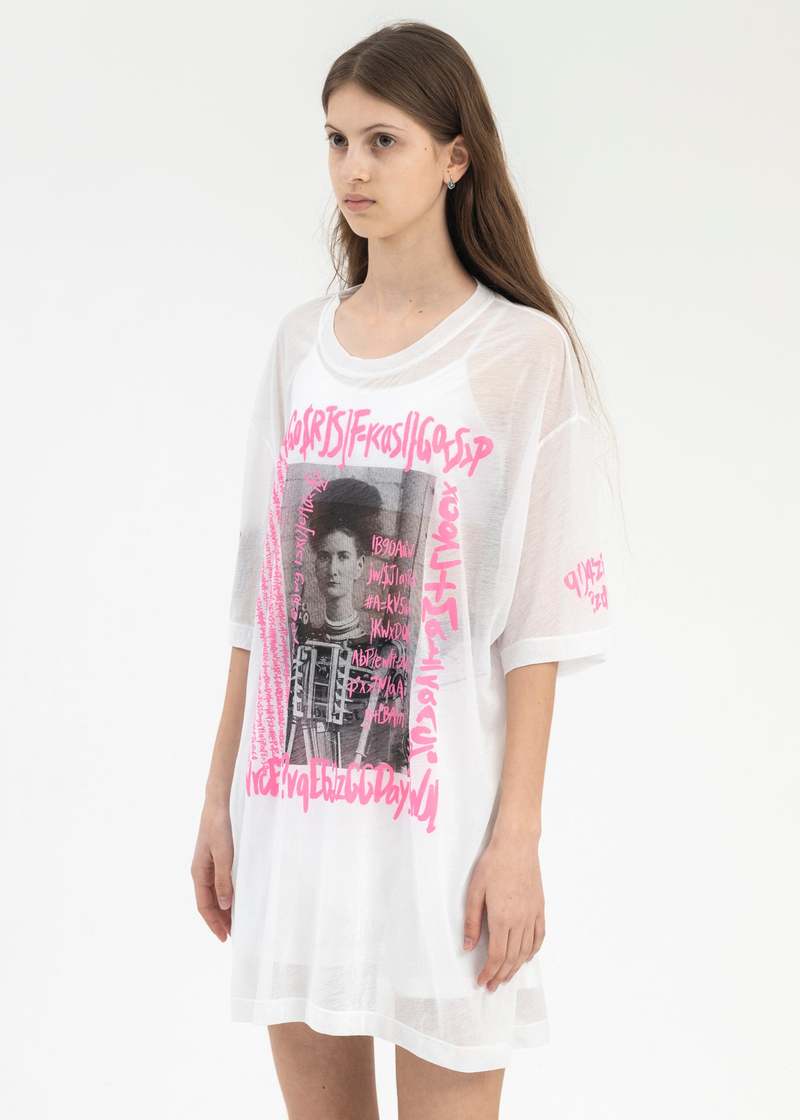 Doublet SEE THROUGH PRINT T SHIRT - WHITE | Garmentory