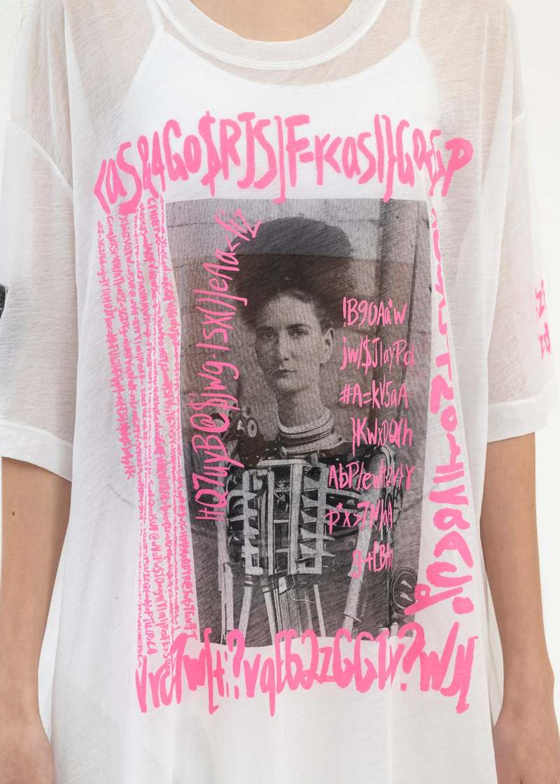 トップス 23ss doublet mosaic printed t-shirt doublet MOSAIC PRINTED T-SHIRT (WHITE) 23SS28CS277 | IAAAM