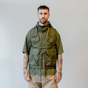 Engineered Garments Field Vest - Olive Nylon Micro Ripstop