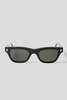 Monokel Aki Eyewear - Black/Green Solid Lens - Thumbnail 2