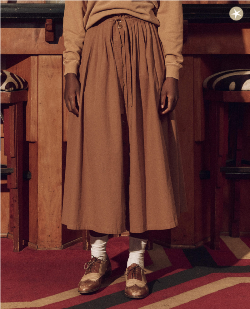 The Great. The Treeline Skirt - Suntan