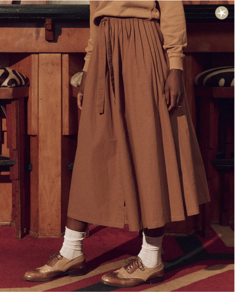 The Great. The Treeline Skirt - Suntan