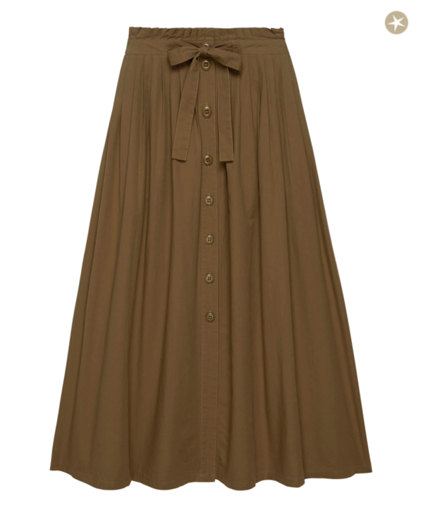The Great. The Treeline Skirt - Suntan