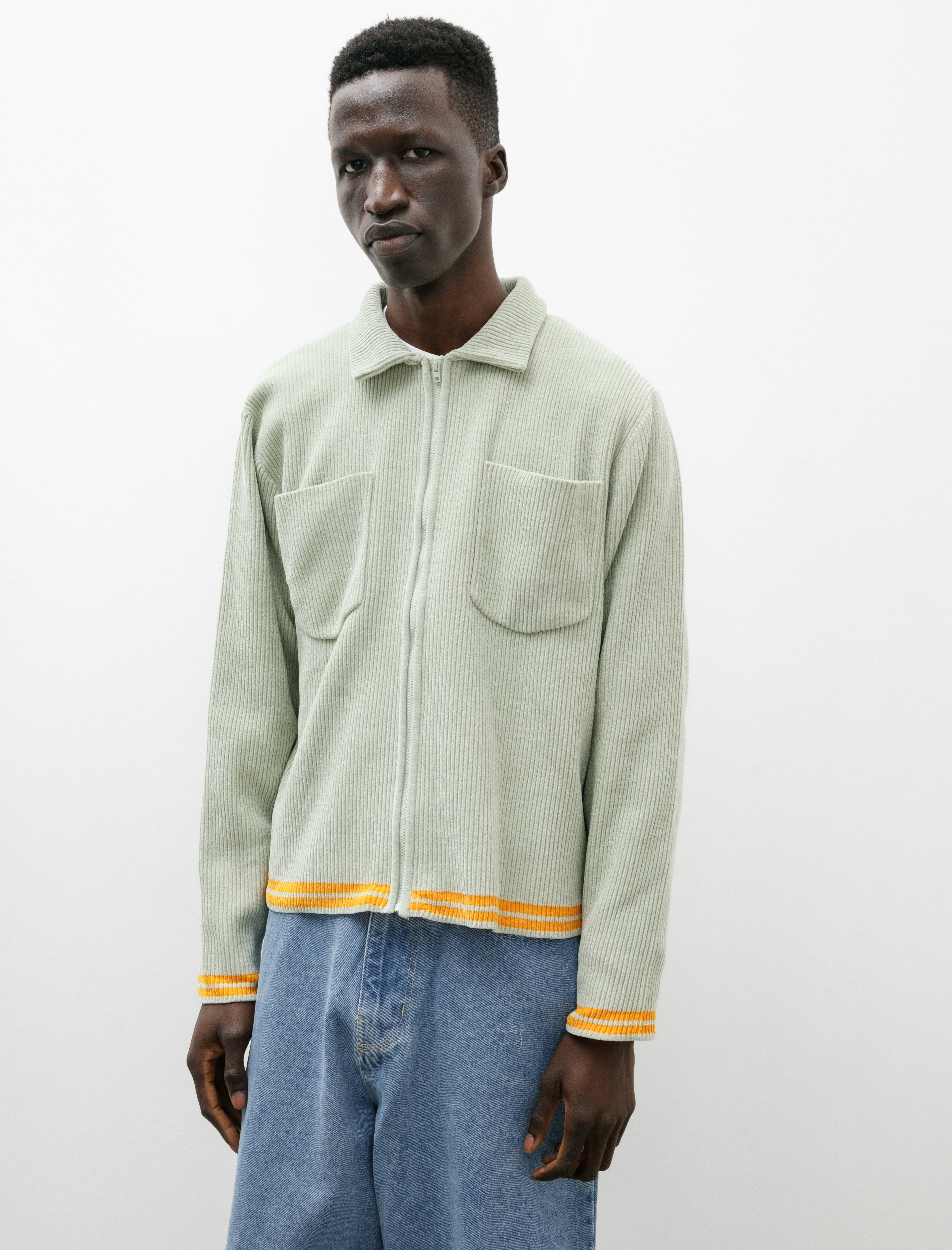 トップス PHINGERIN CORDY KNIT JACKET MINT GREEN Phingerin Cordy Knit Jacket - Mint Green | Garmentory
