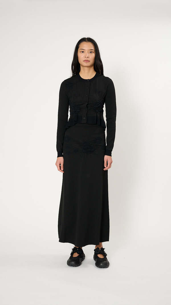 Cecilie Bahnsen cotton Smock Gathered skirt 6524-343-1760 black UK10 US6 main image 1