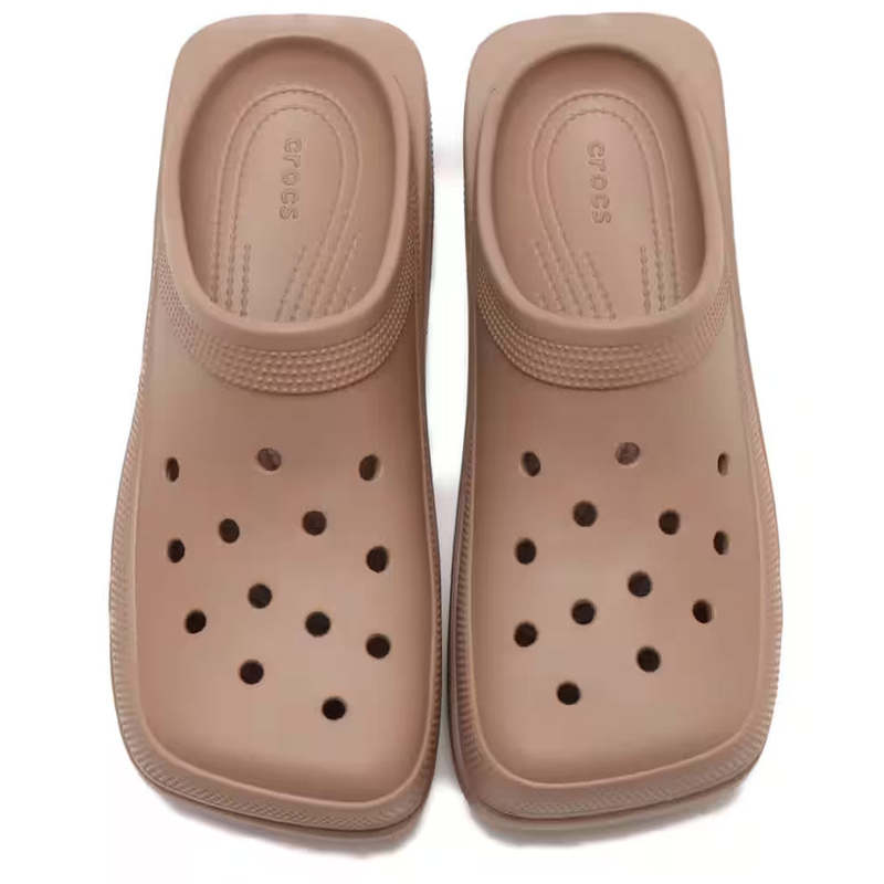 crocs slippers brown
