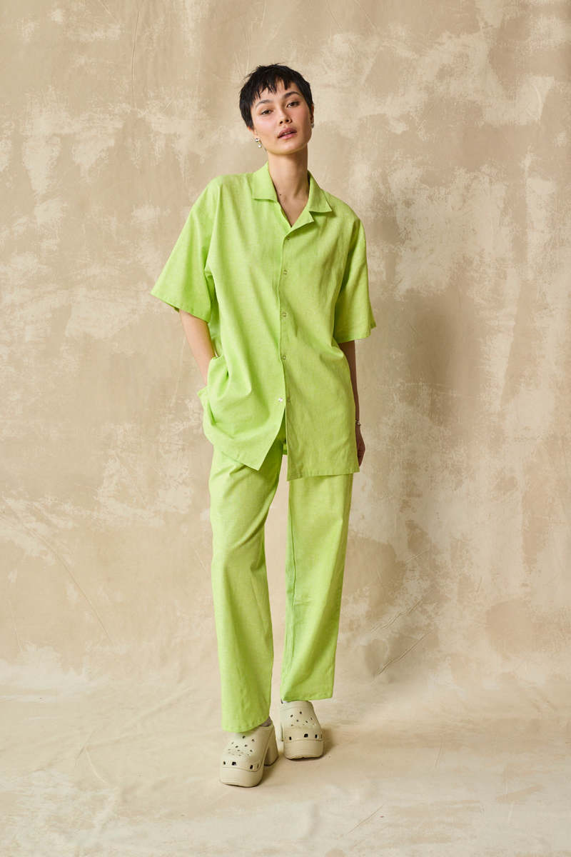 Devlyn Van Loon Column Pant - Lime