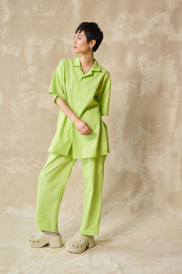 Devlyn Van Loon Column Pant - Lime