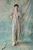 Devlyn Van Loon Tie Back Jumpsuit - Oyster - Thumbnail 7