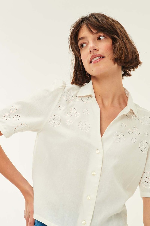 Des Petits Hauts Shikou Eyelet Lace Shirt