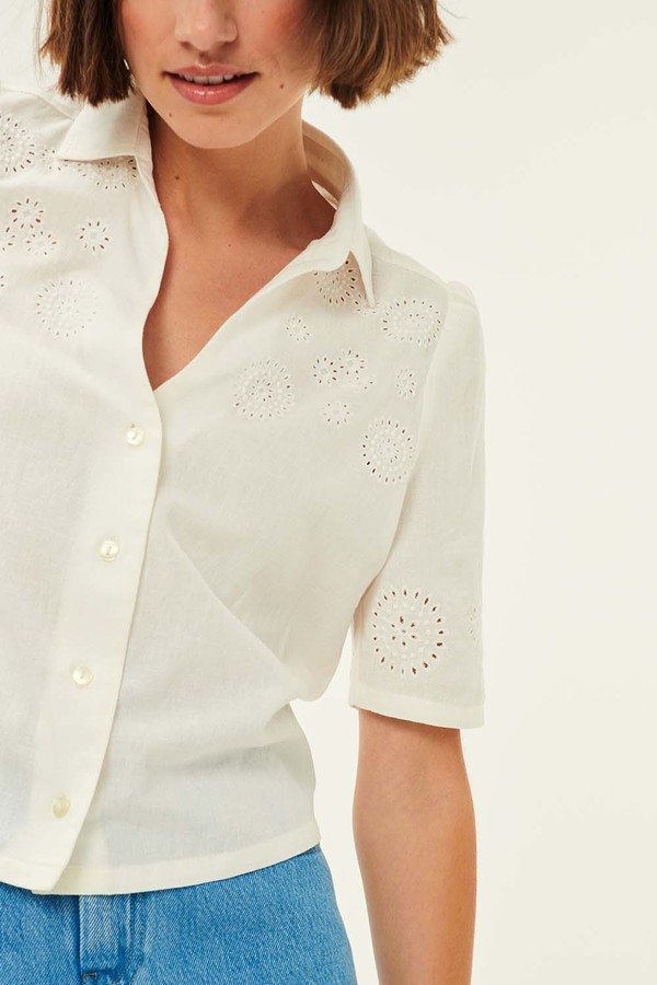 Des Petits Hauts Shikou Eyelet Lace Shirt