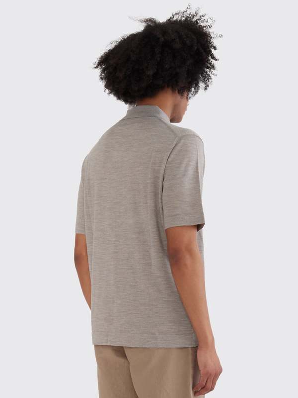 Norse Projects Jon Tech Merino SS Polo - Sand Norse Projects Jon Tech Merino SS Polo - Sand