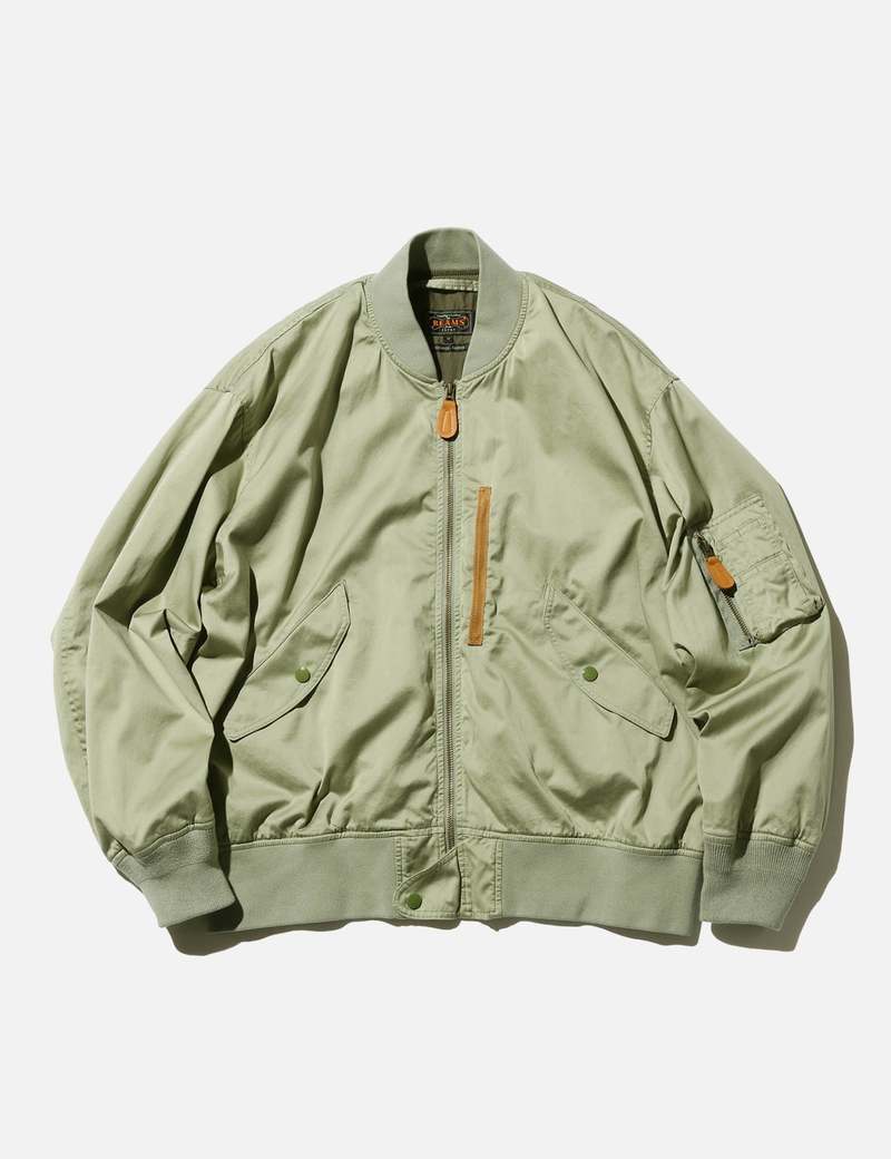 dip × BEAMS PLUS 【別注】 Flight Jacket Beams Plus MIL Flight Bomber Jacket - Sage Green | Garmentory