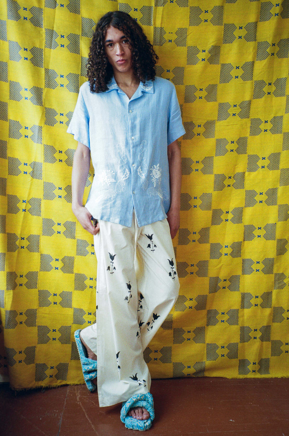 Meander Button Up Blue main image 1